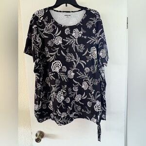 Land’s End Floral Rash Guard, 3X